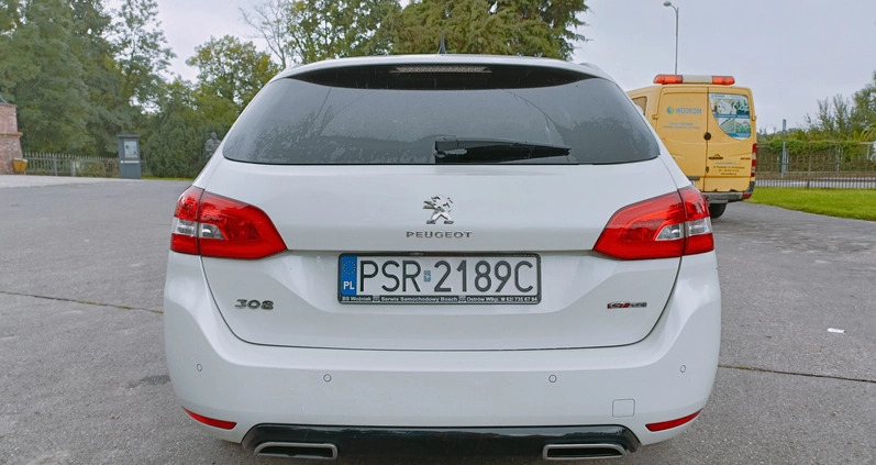 Peugeot 308 cena 45700 przebieg: 147000, rok produkcji 2016 z Kórnik małe 232